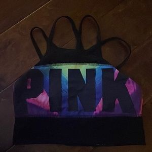 PINK strappy sports bra